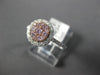 ESTATE 1.50CT WHITE & PINK DIAMOND 14KT WHITE & ROSE GOLD CLUSTER ROUND FUN RING