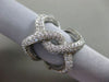 ESTATE EXTRA LARGE 1.57CT DIAMOND 18KT WHITE GOLD 3D LOVE KNOT INFINITY RING