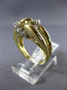 ESTATE .35CT DIAMOND 14K TWO TONE GOLD OPEN LOVE KNOT CIRCLE OF LIFE RING #19483