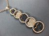 ESTATE LARGE 1.21CT WHITE & BLACK DIAMOND 18K ROSE GOLD CIRCULAR JOURNEY PENDANT