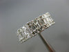 WIDE 4.16CT ROUND & BAGUETTE DIAMOND 18K WHITE GOLD 3D ETERNITY ANNIVERSARY RING