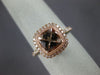 ESTATE 1.64CT DIAMOND & AAA MORGANITE 14K ROSE GOLD CUSHION SQUARE HALO FUN RING