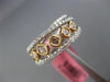 WIDE 1.18CT DIAMOND 18KT WHITE & ROSE GOLD MILGRAIN CRISS CROSS ETOILE LOVE RING