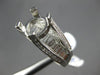 ESTATE EXTRA LARGE 1.56CT DIAMOND 14KT WHITE GOLD 3D  SEMI MOUNT ENGAGEMENT RING
