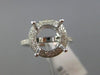 ESTATE LARGE .65CT DIAMOND 14KT WHITE GOLD ROUND HALO SEMI MOUNT ENGAGMENT RING