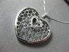 ESTATE LARGE .75CT DIAMOND 14KT WHITE GOLD HEART WEB STAR OF DAVID LOVE PENDANT