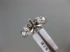 ESTATE .78CT DIAMOND 14KT WHITE GOLD 3D TRIANGULAR SEMI MOUNT ENGAGEMENT RING