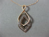 ESTATE .33CT CHOCOLATE FANCY DIAMOND 14KT ROSE GOLD 3D CLASSIC TEAR DROP PENDANT