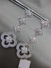 ESTATE LARGE 2.82CT DIAMOND 14K WHITE GOLD JOURNEY MULTI FLOWER HANGING EARRINGS