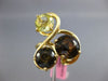 ESTATE 9.50CT AAA SMOKY TOPAZ & AAA YELLOW TOPAZ 14K YELLOW GOLD LOVE KNOT RING