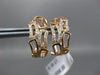 ESTATE .18CT ROUND DIAMOND 14KT ROSE GOLD 3D CLASSIC BAMBOO CLIP ON EARRINGS