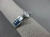 ESTATE 1.02CT DIAMOND & AAA SAPPHIRE 14KT WHITE GOLD 3D ENGAGEMENT RING