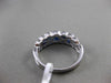 ESTATE 1.61CT DIAMOND & AAA SAPPHIRE 18KT WHITE GOLD GRADUATING ANNIVERSARY RING