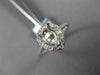 ESTATE .19CT DIAMOND 14KT WHITE GOLD PEAR SHAPE HALO SEMI MOUNT ENGAGEMENT RING