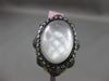 ANTIQUE LARGE .90CT DIAMOND & MOONSTONE 14KT BLACK & YELLOW GOLD 3D FLIGREE RING