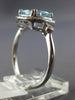 ESTATE 2.08CT DIAMOND & AAA AQUAMARINE 14KT WHITE GOLD 3D SQUARE ENGAGEMENT RING