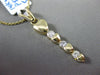 ESTATE .28CT DIAMOND 14KT YELLOW GOLD 3 STONE PAST PRESENT FUTURE HEART PENDANT