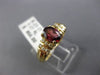 ESTATE 1.23CT DIAMOND & AAA RHODOLITE 14KT YELLOW GOLD 3D OVAL ENGAGEMENT RING