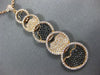 ESTATE LARGE 1.21CT WHITE & BLACK DIAMOND 18K ROSE GOLD CIRCULAR JOURNEY PENDANT