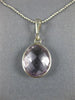 ESTATE 4.0CT AAA AMETHYST 14KT WHITE GOLD 3D OVAL CLASSIC BEZEL PENDANT