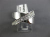 ESTATE WIDE .40CT ROUND DIAMOND 14KT WHITE GOLD 3D CLASSIC X LOVE INFINITY RING