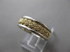 ANTIQUE WIDE 14KT WHITE & YELLOW GOLD WOVEN WEDDING ANNIVERSARY RING 7mm #23564