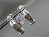 ESTATE .50CT DIAMOND ROUND & BAGUETTE 14KT WHITE GOLD 3D SEMI HEXAGON EARRINGS