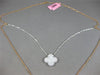 ESTATE LARGE 1.59CT WHITE & PINK DIAMOND 18KT WHITE & ROSE GOLD FLOWER NECKLACE