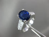 ESTATE 3.46CT DIAMOND & AAA SAPPHIRE 14KT WHITE GOLD OVAL ENGAGEMENT RING #26286
