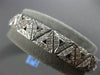 ESTATE WIDE 2.76CT DIAMOND 18K WHITE GOLD 3D TRIANGULAR FILIGREE TENNIS BRACELET