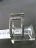 ESTATE .37CT DIAMOND 14K WHITE GOLD 3D DOUBLE SIDED RECTANGULAR TENSION FUN RING