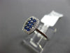 ESTATE .35CT DIAMOND & AAA SAPPHIRE 14KT WHITE GOLD MULTI ROW RECTANGULAR RING