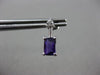 ESTATE 1CT DIAMOND & AAA AMETHYST 14KT WHITE GOLD CLASSIC POST HANGING EARRINGS