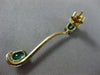 ESTATE LARGE 3.48CT DIAMOND & AAA EMERALD 14KT YELLOW GOLD 3D INFINITY EARRINGS