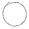 ESTATE 3.01CT DIAMOND 14K WHITE GOLD 3D CLASSIC INSIDE OUT HOOP HANGING EARRINGS