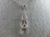 ESTATE LARGE .45CT DIAMOND 18KT WHITE GOLD TEAR DROP LOVE KNOT JOURNEY PENDANT