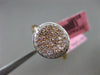 ESTATE WIDE .57CT WHITE & PINK DIAMOND 18K WHITE & ROSE GOLD FILIGREE HEART RING