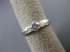 ANTIQUE .35CT ROUND DIAMOND 18KT WHITE GOLD FILIGREE CROWN ENGAGEMENT RING #6190