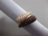 ESTATE 1.95CT DIAMOND & AAA ORANGE SAPPHIRE 18KT ROSE GOLD CRISS CROSS FUN RING