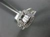 ESTATE LARGE .22CT DIAMOND 14K WHITE GOLD SQUARE HALO SEMI MOUNT ENGAGEMENT RING