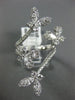 ESTATE EXTRA LARGE 1.73CT DIAMOND 18KT WHITE GOLD 3D MULTI BUTTERFLY LOVE RING