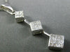 ESTATE .60CT DIAMOND 14KT WHITE GOLD 3D SQUARE INVISIBLE JOURNEY PENDANT #21222