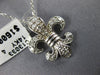 ESTATE LARGE .32CT DIAMOND 14KT WHITE GOLD FLEUR DE LIS CLASSIC FILIGREE PENDANT