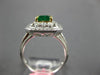 ESTATE 1.30CT DIAMOND & AAA EMERALD 18KT 2 TONE GOLD 3D FILIGREE ENGAGEMENT RING