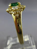 ESTATE WIDE 1.82CT DIAMOND & AAA EMERALD 18KT YELLOW GOLD ENGAGEMENT RING #26466