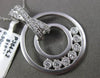 ESTATE LARGE .50CT DIAMOND 14KT WHITE GOLD CIRCULAR FLOATING ENHANCER PENDANT