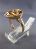 ESTATE WIDE .33CT DIAMOND 14KT ROSE GOLD 3D OPEN CIRCULAR SWIRL FLOWER LOVE RING