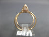 ESTATE WIDE .31CT ROUND DIAMOND 14KT ROSE GOLD 3D CLASSIC TWO ROW SPIKE FUN RING