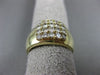 ESTATE WIDE .92CT DIAMOND 14KT YELLOW GOLD 3D SQUARE MULTI ROW FUN RING