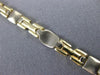 ESTATE 14KT WHITE & YELLOW GOLD 3D OVAL & SQUARE LINK LOVE BRACELET #23327